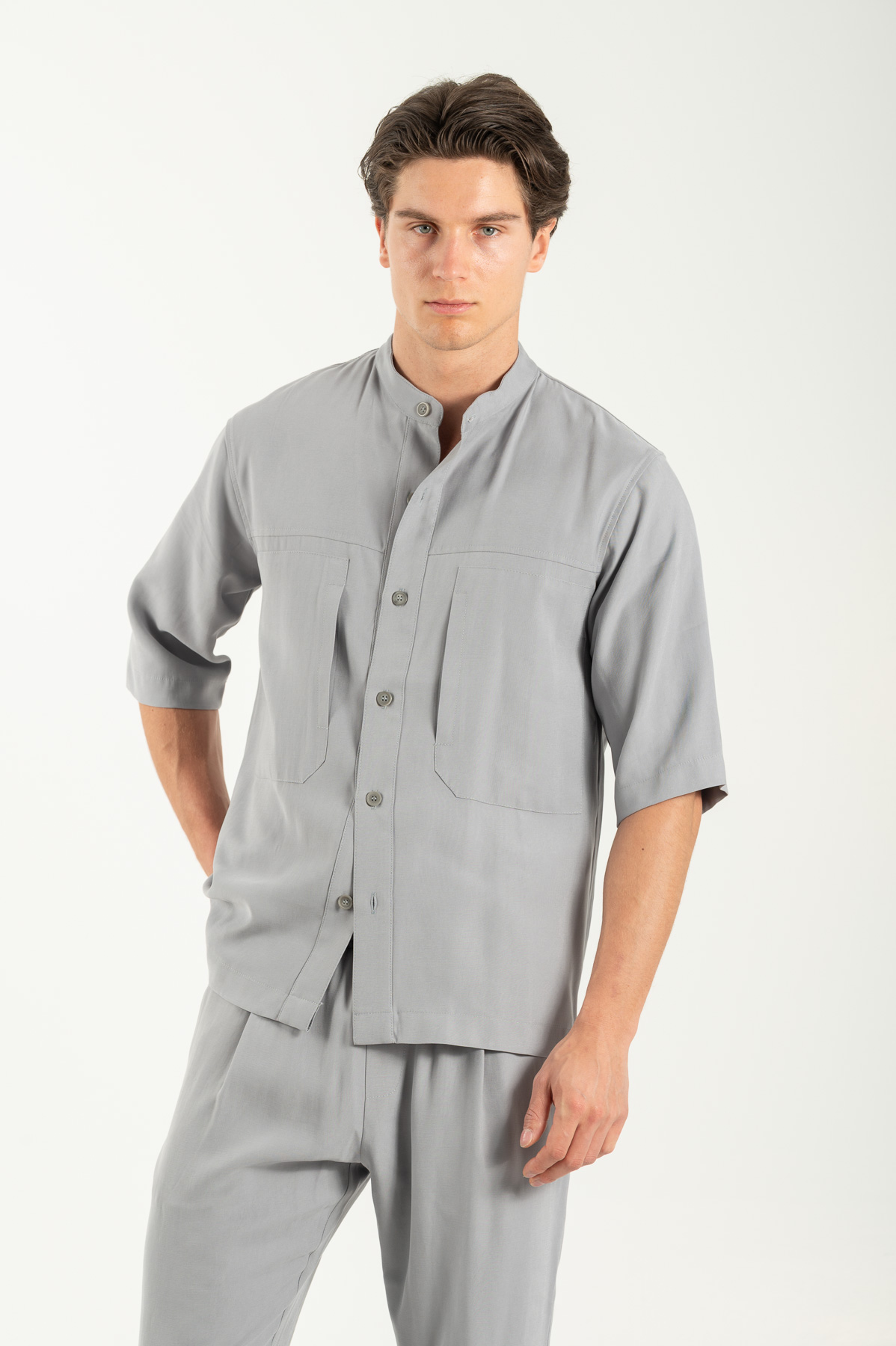 2-10 Overshirt Vittorio 300-25-CAPRI Grey - Image 1