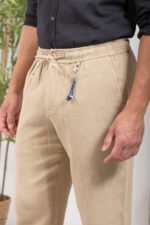 Λινό Παντελόνι Vittorio 500-24-ISLAND BEIGE - Image 4