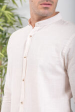 Λινό Πουκάμισο Vittorio 800-24-402 Beige - Image 3