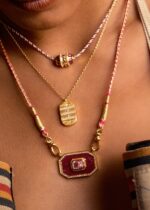 NECKLACE-BURGUNDY YUCATAN - Image 2