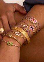 BRACELET-FUCHSIA TREFLE BOHEME - Image 2